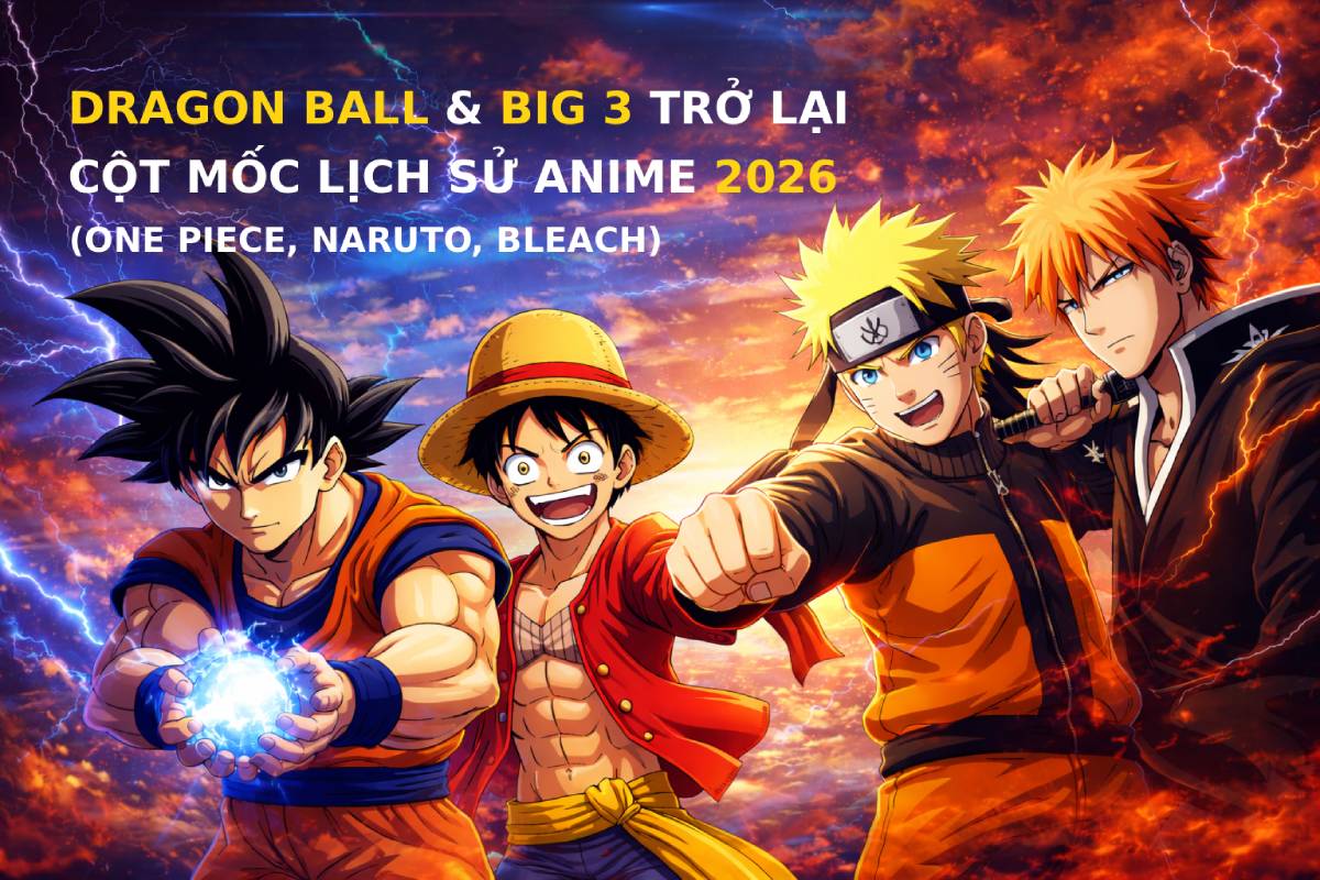 Dragon Ball & Big 3 Đồng Loạt Trở Lại: Cột Mốc Lịch Sử Của Anime 2026