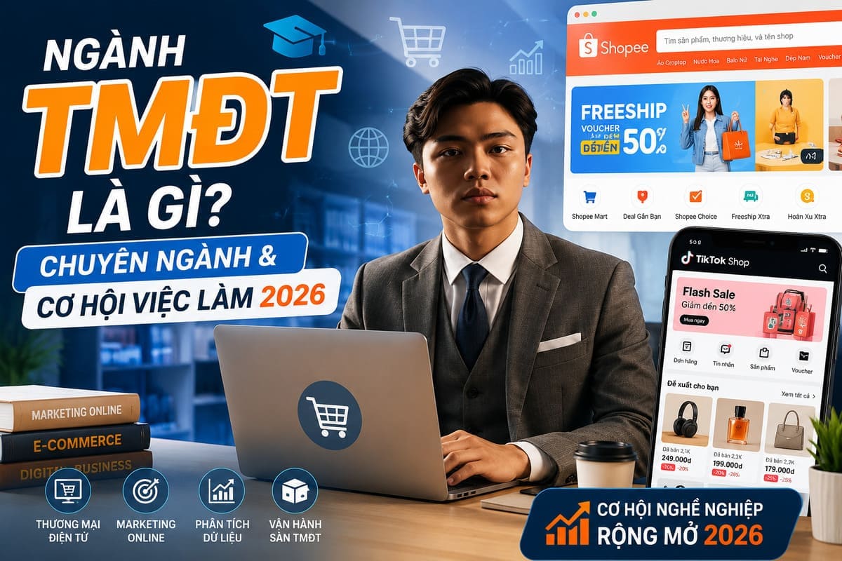 Ngành TMĐT Là Gì? Chuyên Ngành và Cơ Hội Việc Làm 2026