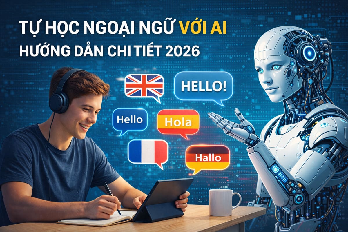 Tự Học Ngoại Ngữ Với AI Hướng Dẫn Chi Tiết 2026
