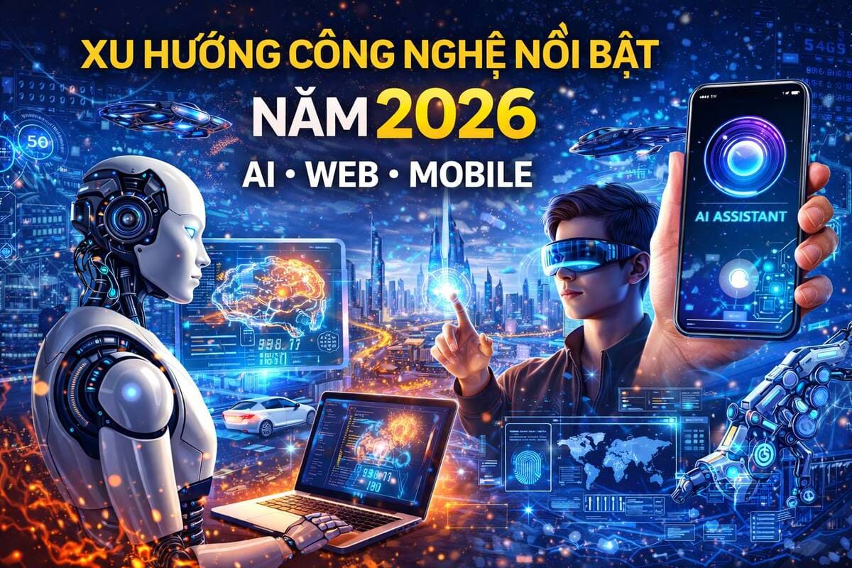 Xu Hướng Công Nghệ Nổi Bật Năm 2026 AI Web Mobile